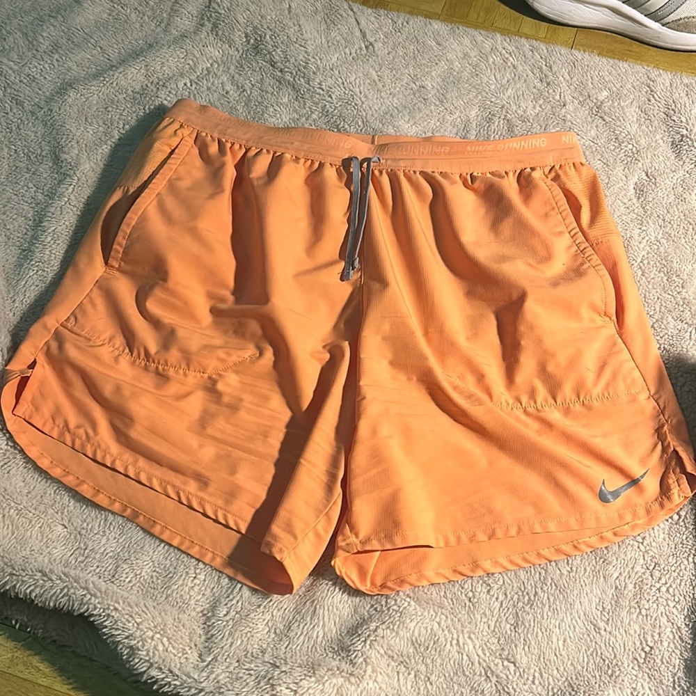 Orange and Grey Nike Running Shorts